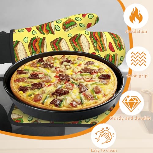 Cute Sandwich Oven Mitts and Pot Holders (4 Count)
