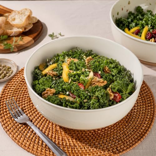 9.8’’ Ceramic Serving Bowls (2PCS / Light Beige)