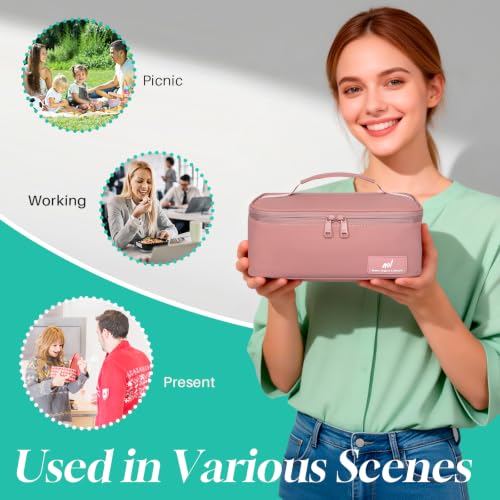 Insulated Lunch Bag for Adults (Dark pink / Small (4.5 Liters))