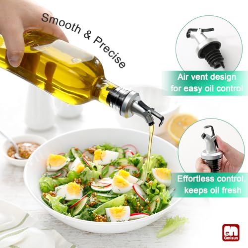 Olive Oil Dispenser Bottle for Kitchen (Clear / 17 Ounces-8 Pack)