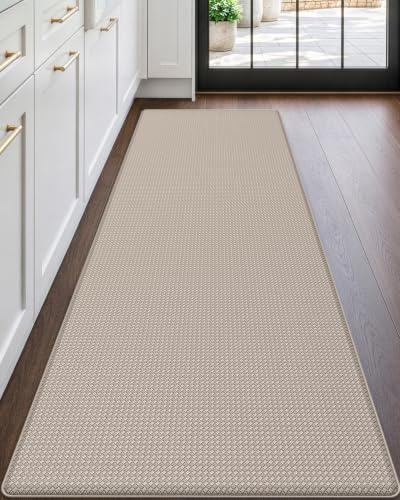 Kitchen Floor Mats Cushioned Anti Fatigue (Beige / 59"l X 23"w X 0.4"th)