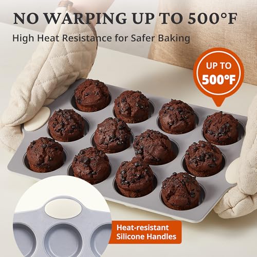 Ceramic Muffin Pan (Cream / 12 Cup Muffin Pan (2 pack))