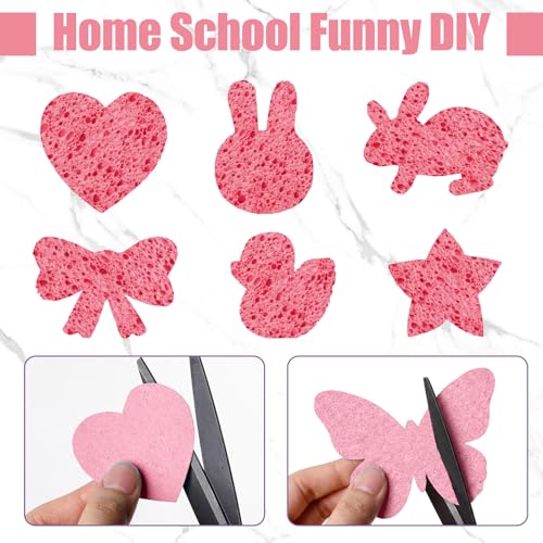 48 Pcs Sponges Bulk Sponges Kitchen Compressed Sponge (Pink)