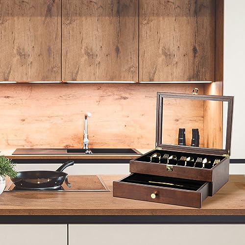 Silverware Box (2 Layer Walnut)