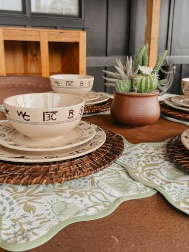 Cattle Branded Dinnerware Set 10.5"Dia