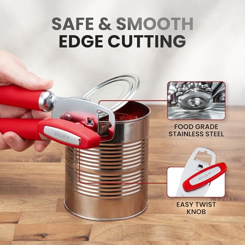 Heavy Duty Stainless Steel Can Opener Manual with Bottle Opener