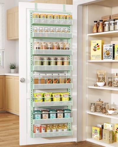 8 Tiers Over the Door Organizer (Green / 17" W x 6" D x 69" H)
