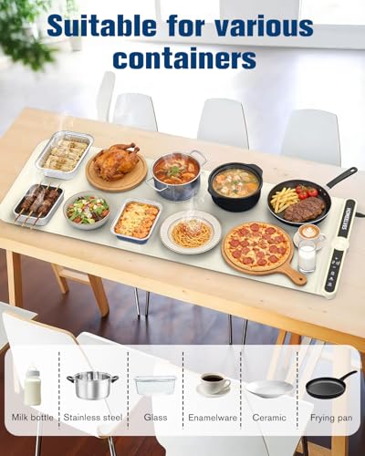 Warming Mat for Food Extra Large (Beige / 39.4x15 Inch)