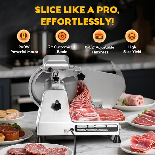 Meat Slicer Machine with Teflon Non (Dual Blades Blade)