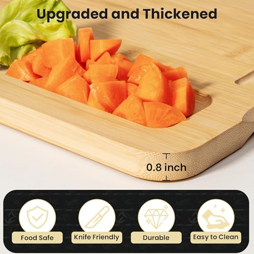 Extra Large Bamboo Cutting Board (18"L x 12"W)