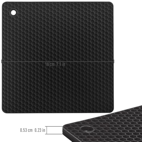 Silicone Square Trivets Mat (6 Count)