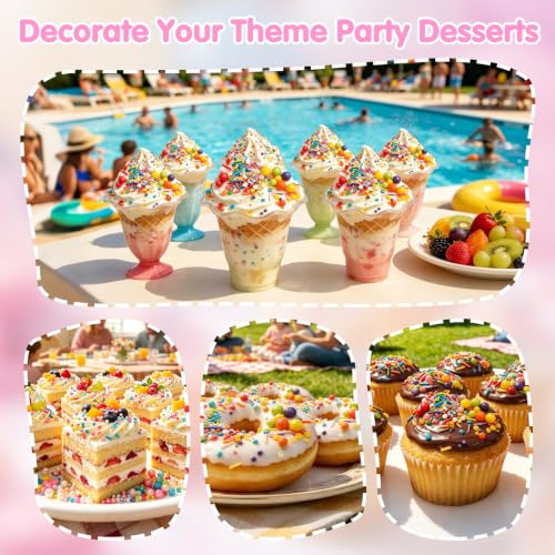 Edible Rainbow Pearl Sprinkles (Rainbow Mix)