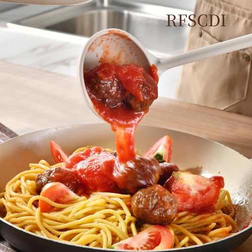 White Silicone Cooking Utensils Set (Cream White)