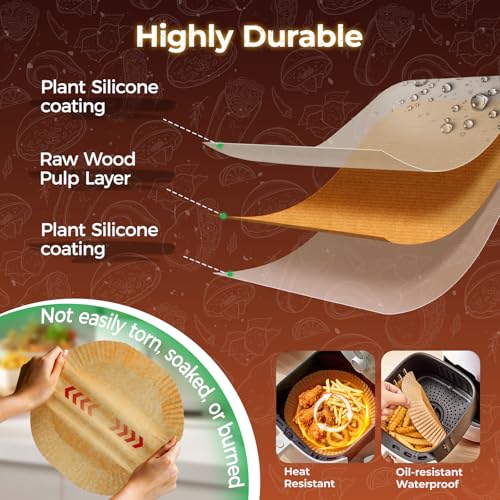 420PCS Round Air Fryer Liners Disposable for Ninja (8" Round)