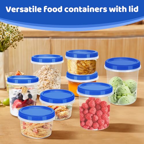 Heavy Duty Airtight Plastic Containers with Twist Top Lids (32oz-6 pack)