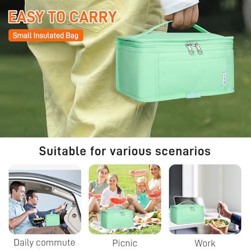 NOL Small Lunch Bag Mini Lunch Box Insulated Lunch Bag for Men