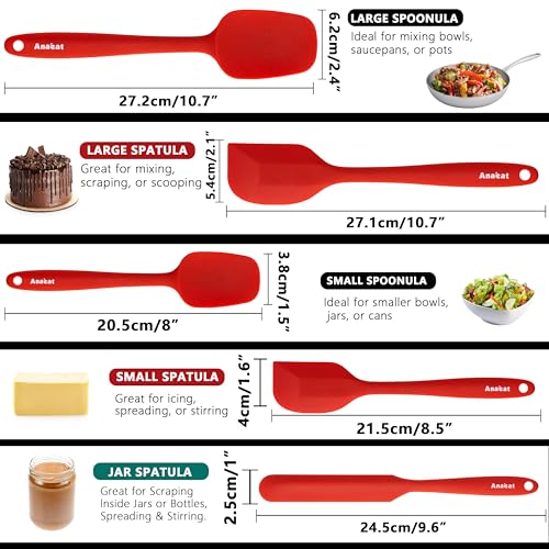 Silicone Spatula Set of 5 (5 Count)