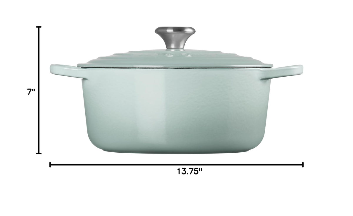 Enameled Cast Iron Round Dutch Oven (Sea Salt / 5.5 Qt)