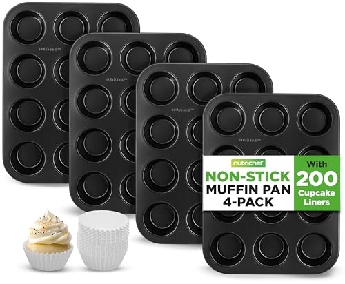 Muffin Pans for Baking 4 (Black)