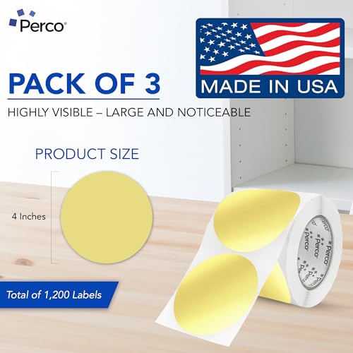 Metallic Gold Perforated Round Circle Dot Sticker 4 (Metallic Gold / 4 Inch)