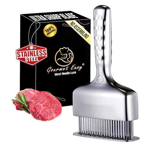 Meat Tenderizer Tool with 60 Sharp Blades & Non (Deluxe Meat Tenderizer Tool)