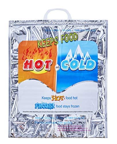 Hot and Cold Insulated Bags for Food Delivery (Large (Meal and Grocery Size))