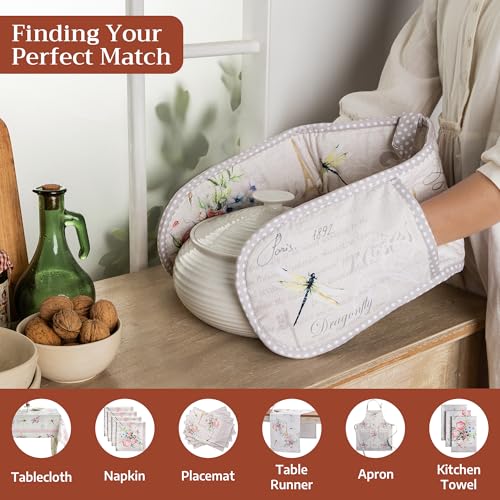 Double Oven Mitts 100% Cotton Double Oven Glove (059 - Champ De Mars / 7" x 35" (Double Oven Mitt))