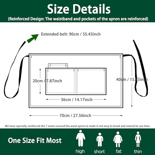 4 Pack Black Waist Apron (4 Count)