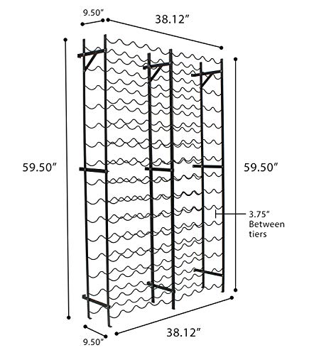 Freestanding Floor Wine Rack (150 Bottles)
