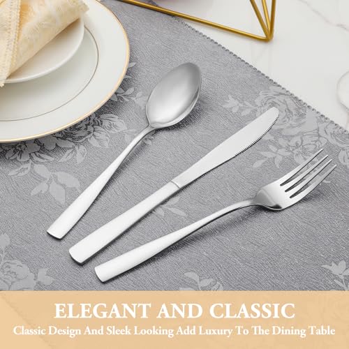 30 Piece Silverware Set Service for 6 (Silver)