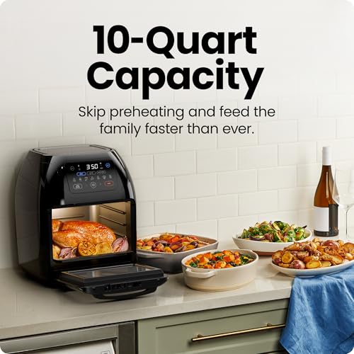 Multifunctional Digital Air Fryer+ Rotisserie (10 quarts / Black)