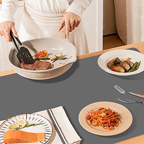 27.6x19.5in 2mm Silicone Mats for Kitchen Counter (Gray / 27.6"L x 19.5"W)