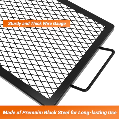 Heavy Duty Rectangular Fire Pit Grill Grate with X (36-INCH)