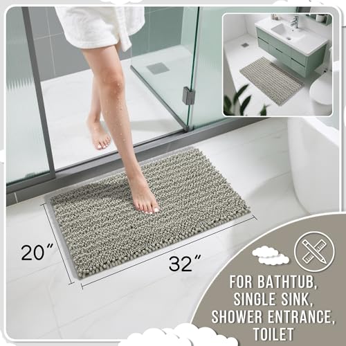 Bathroom Rugs Non Slip Washable 32x20 Inch