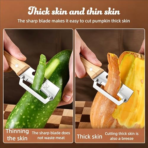 Vegetable Peeler (Standard / Silver/Natural Wood)