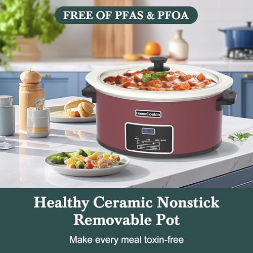 8 Quart Programmable Slow Cooker with Timer Keep Warm