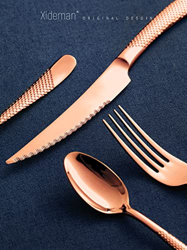16 Pc Modern Copper Hammered 18 (Copper)
