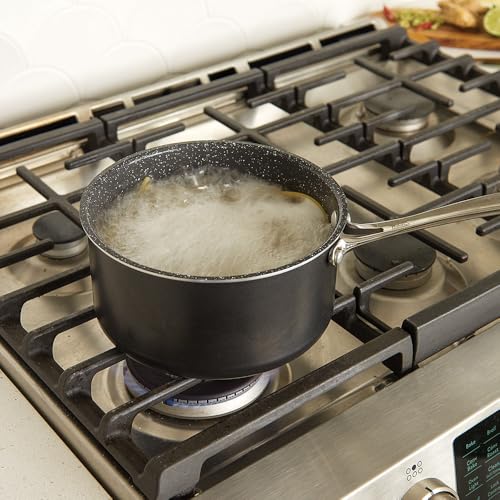 Basalt Formed Aluminum Sauce Pan (3-Quart / Nonstick Ceramic Coating)