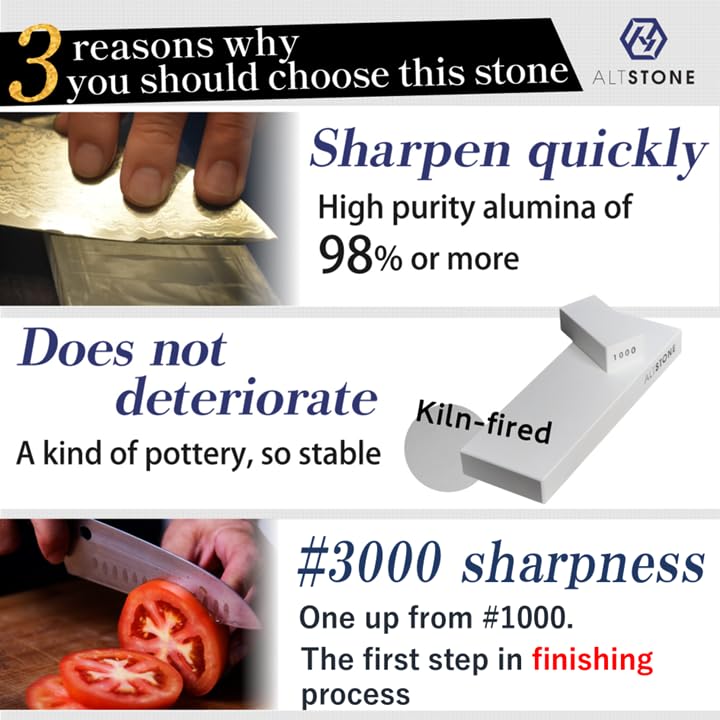 Whetstone Sharpening stone Fine 3000 and Super finishing 8000 w