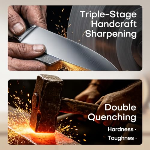 Premium Chef Knife Set (Pro Acacia Horizontal Slot / 15 pieces)