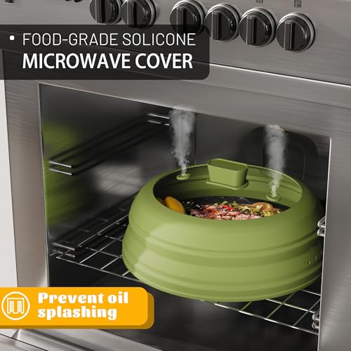 Microwave Splatter Cover (Green / 10.8 inch)