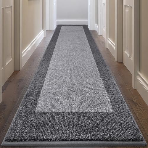Runner Rug 32" x 144" for Hallway (Grey / 32" X 144")