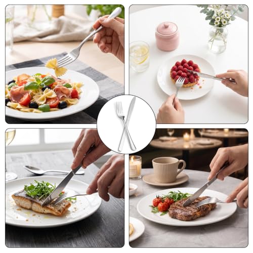 72 Pieces Stainless Steel forks and knives Dinner Flatware Set (72PCS Dinner Forks+ Dinner Knife)