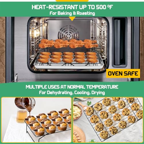 Cooling Rack Set of 2 (Black / 15" x 10")