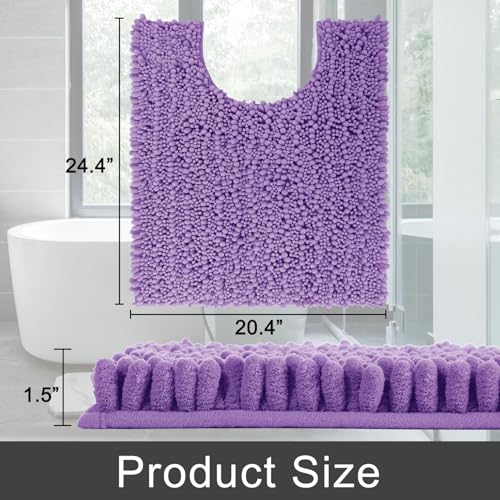 Toilet Rug U Shaped Washable 24x20 Inch