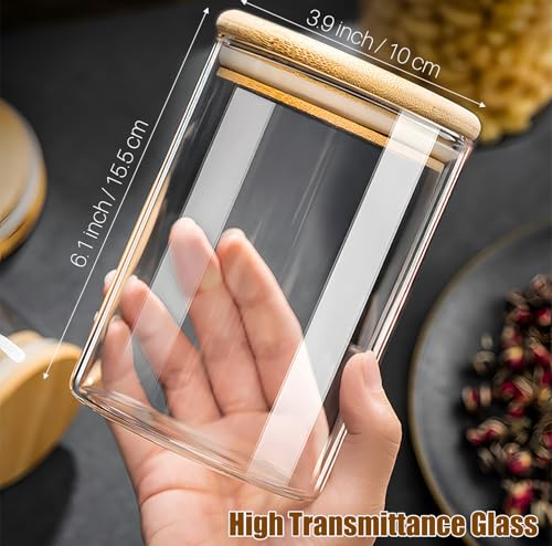 Glass Food Storage Jars with Airtight Lids