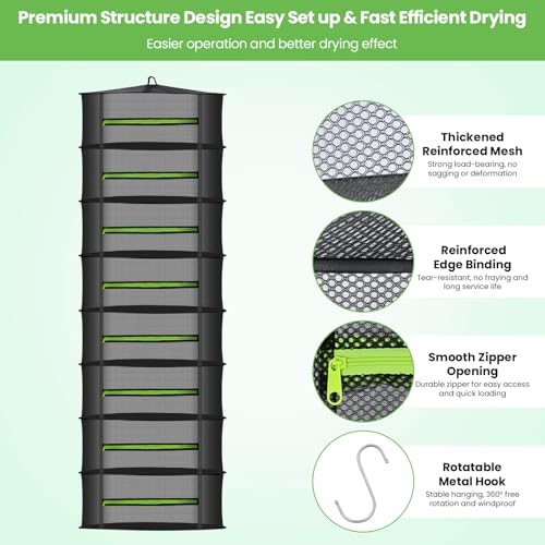 8‑Layer Herb Drying Rack Hanging