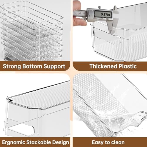 Clear Fridge Organizer (12.4 inch 6 Pack)