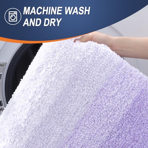 Bathroom Runner Rug 47x17 (47" X 17" / Light Purple)
