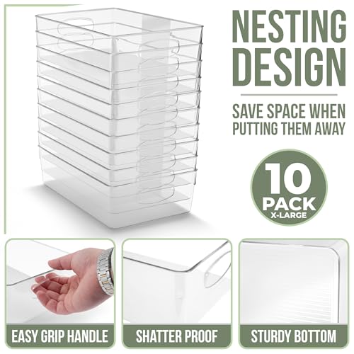 Fridge Organizers and Storage (XL / 10 Pack)